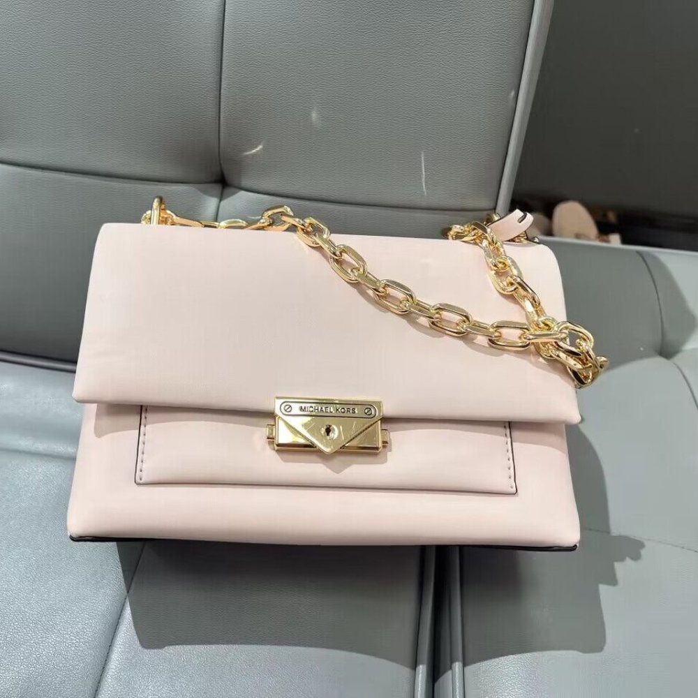 MICHAEL KORS CECE MEDIUM FAUX LEATHER CROSSBODY HANDBAG SHOULDER BAG PURSE PINK